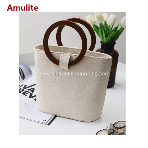 Fashion beach bag simple straw woman hand bag